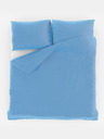 Kvalitex Lenjerie de pat din bumbac franțuzească unicoloră 220x200, 70x90cm albastră