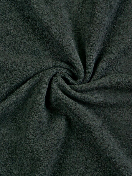 Kvalitex Cearșaf de froté pentru pat de o persoană 90x200cm negru Kvalitex