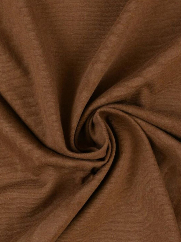 Kvalitex Cearșaf Jersey pentru pat dublu 220x200cm maro închis
