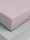 Kvalitex Cearșaf elastic din bumbac 180x200cm dungi roz Kvalitex