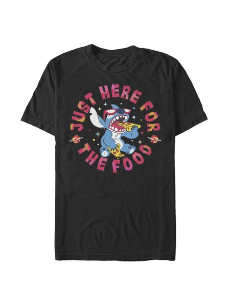 ZOOT.Fan Tricou negru Disney Classics Stitch Pizza pentru bărbați