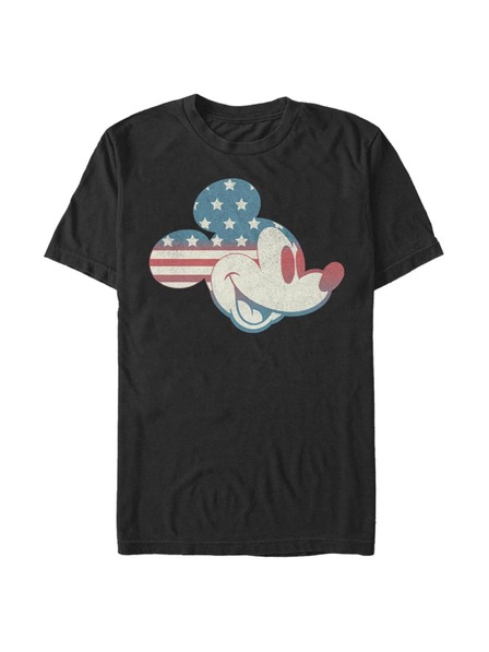 ZOOT.Fan Tricou negru pentru bărbați Disney Mickey Americana Flag Fill