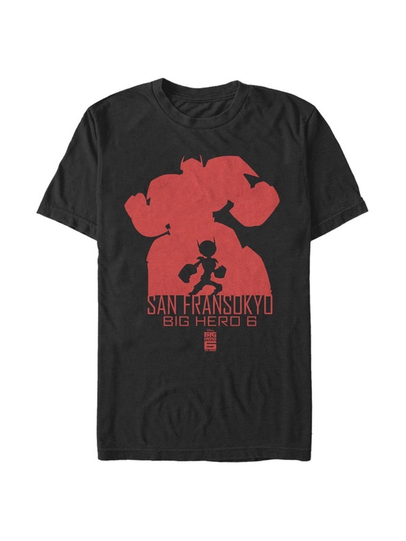 ZOOT.Fan Tricou negru pentru bărbați Disney Silhouette Baymax