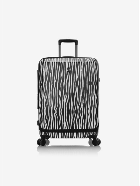 Heys Valiză de voiaj alb-neagră cu model de animal Heys EZ Fashion M Zebra