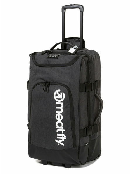 Meatfly Valiză Meatfly Contin Heather Charcoal/Black | Negru | Volum 100 L