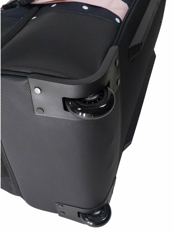 Meatfly Valiză Meatfly Contin White Dot / Powder Pink | Negru | Volum 100 L