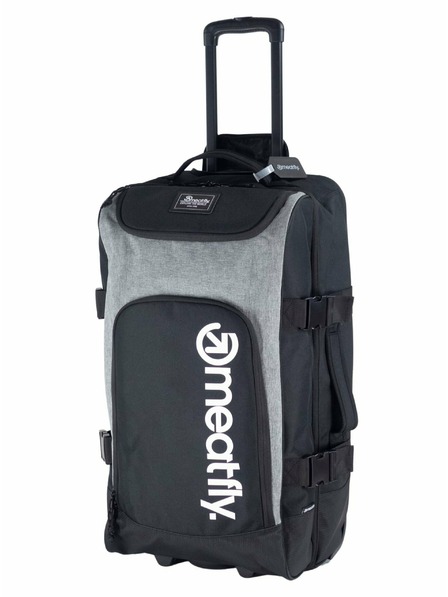 Meatfly Valiză Meatfly Contin Grey Heather | Negru | Volum 100 L