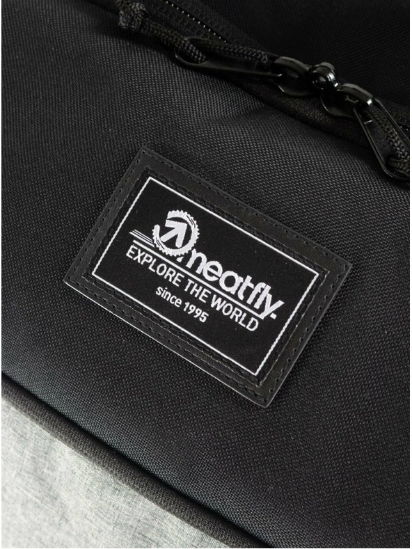 Meatfly Valiză Meatfly Contin Grey Heather | Negru | Volum 100 L