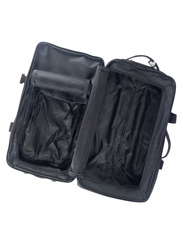 Meatfly Valiză Meatfly Contin Grey Heather | Negru | Volum 100 L