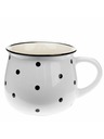 Casa de Engel Cană ceramică, albă cu buline negre, 770ml, 6/24