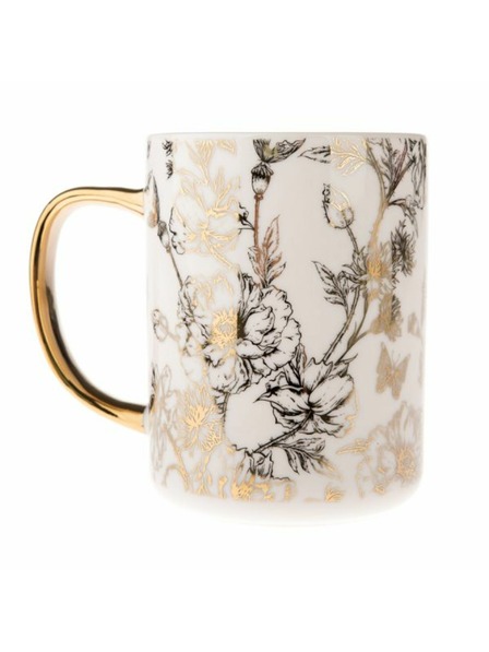 Casa de Engel Cană din porțelan cu mâner auriu, 425ml, 12/36