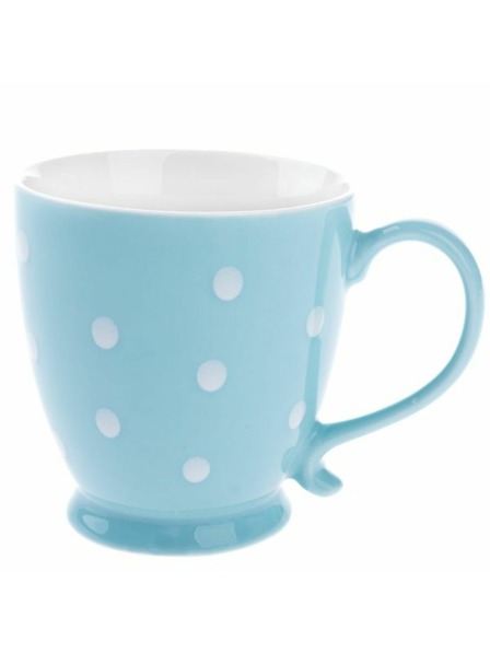 Casa de Engel Cană din porțelan, albastră cu buline, 440ml, 6/36