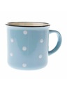 Casa de Engel Cană ceramică - albastru deschis cu buline, 470ml, 6/24