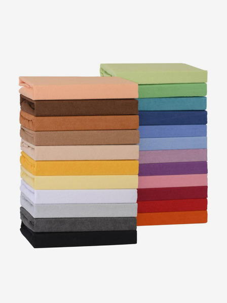 Kvalitex Cearșaf de Terry 200x200cm maro închis Kvalitex