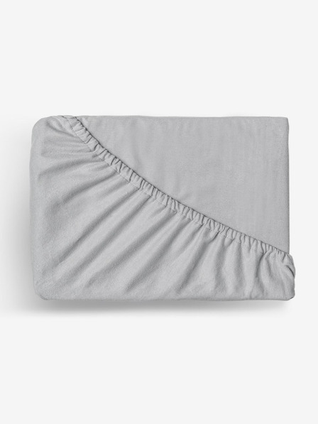 Kvalitex Cearșaf de flanelă întins 220x200cm gri deschis
