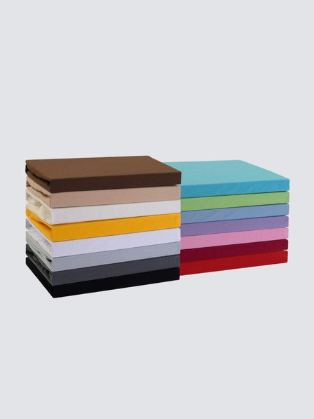 Kvalitex Cearșaf Jersey pentru pat dublu 220x200cm galben deschis Kvalitex