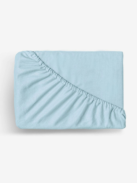Kvalitex Cearșaf extensibil din flanelă 140x200cm albastru deschis