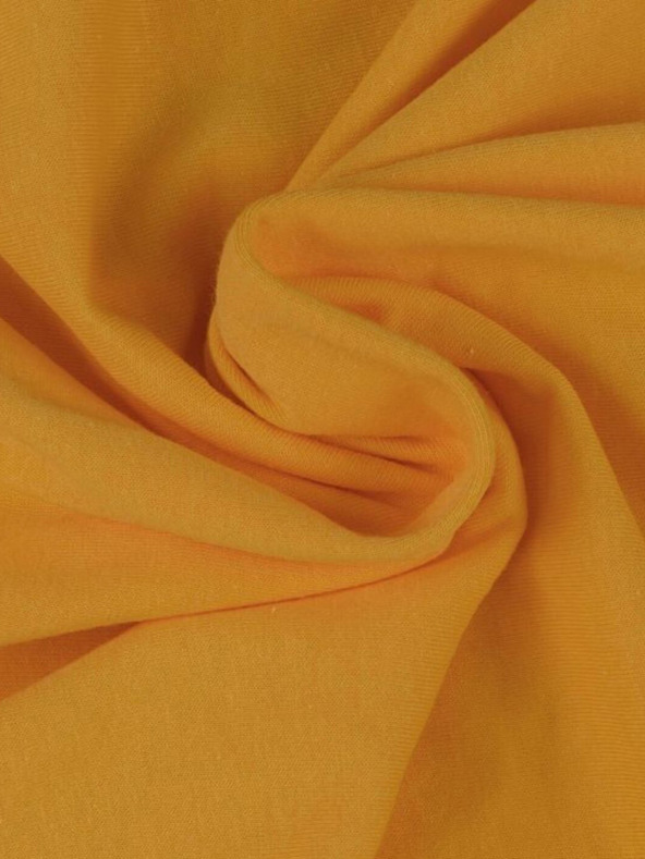 Kvalitex Cearșaf Jersey 160x200cm galben închis Kvalitex