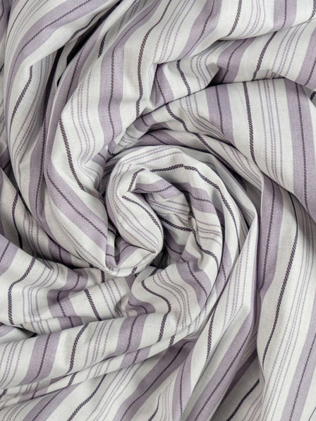 Kvalitex Cearșaf întins din bumbac 140x200cm dungi violet Kvalitex
