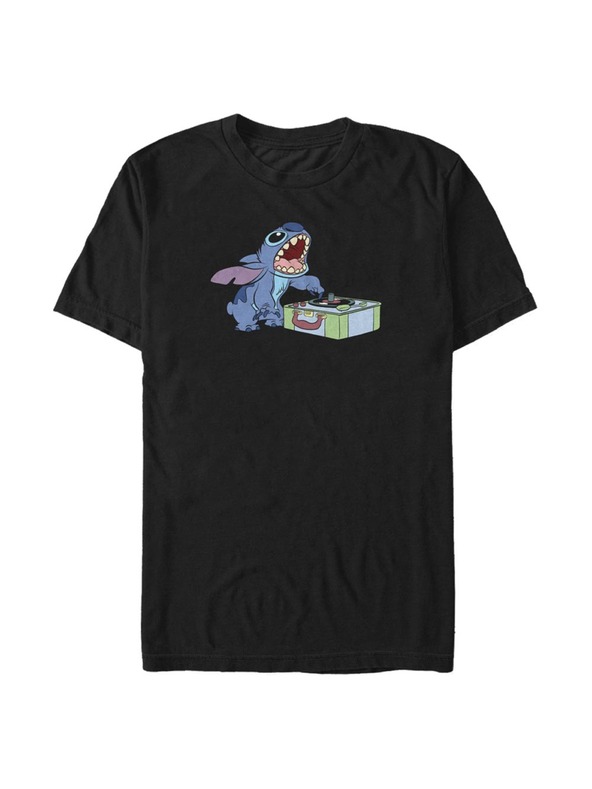 ZOOT.Fan Tricou Disney DJ Stitch negru pentru bărbați
