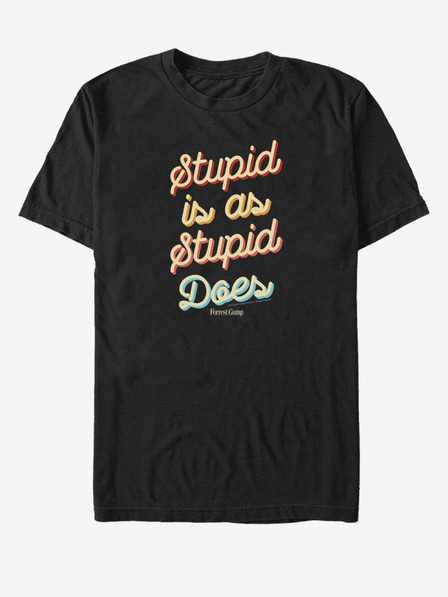 ZOOT.Fan Tricou negru unisex Paramount Stupid Is As Stupid Does