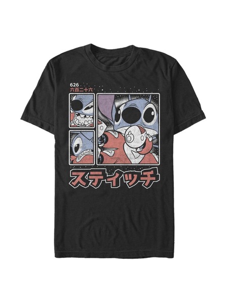 ZOOT.Fan Tricou negru Disney Classics Stitch Kanji pentru bărbați