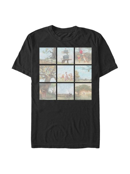 ZOOT.Fan Tricou negru pentru bărbați Disney Classics POOH SCENES