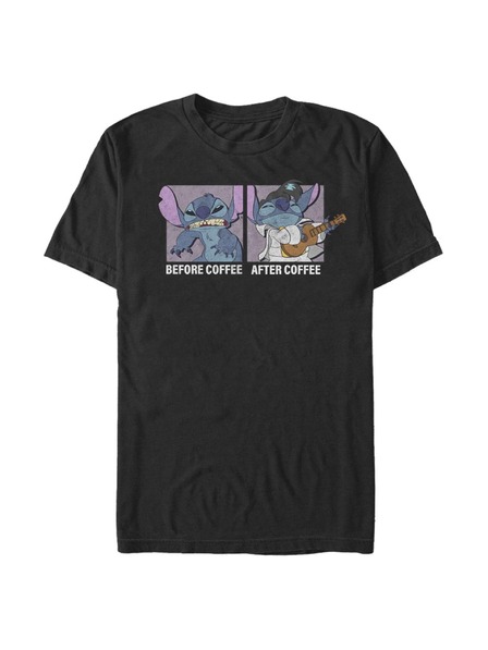 ZOOT.Fan Tricou negru Disney Stitch Coffee pentru bărbați