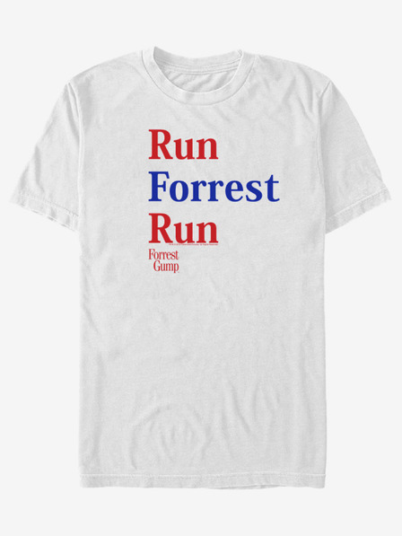 ZOOT.Fan Tricou unisex alb ZOOT.Fan Paramount Run Forrest Roșu Albastru
