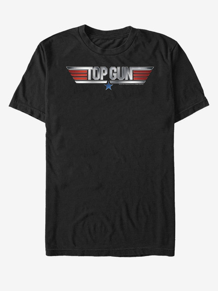 ZOOT.Fan Tricou unisex negru Paramount Top Gun 3D Logo