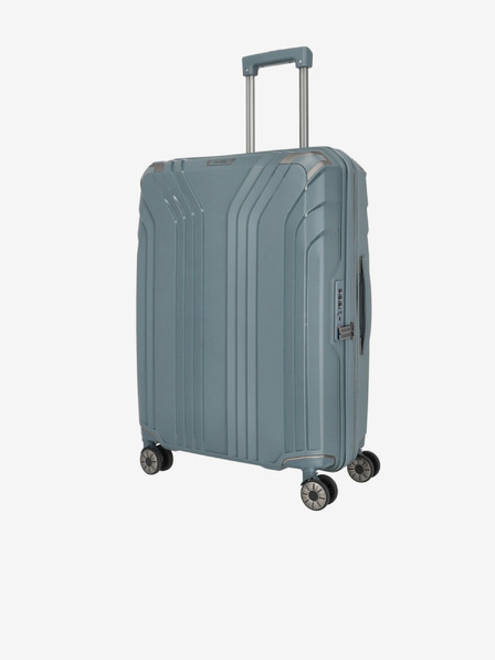 Travelite Valiză de călătorie Travelite Elvaa 4w M gri albastru
