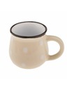Casa de Engel Cană ceramică - crem cu buline, 75ml, 24/144