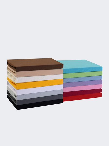Kvalitex Cearșaf simplu Jersey 100x200cm maro închis