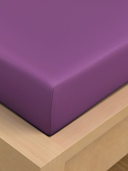 Kvalitex Cearșaf de bumbac 90x200cm violet Kvalitex