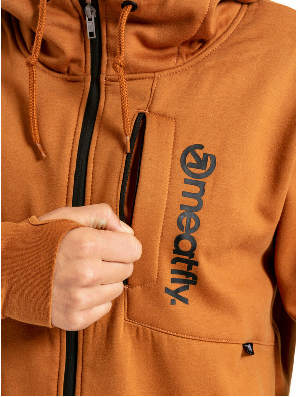 Meatfly Meatfly hanorac tehnic pentru bărbați Lightyear Brown Sugar | Maro | Mărime