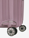 Travelite Valiză roz pentru femei Travelite Elvaa 4w M Rosé