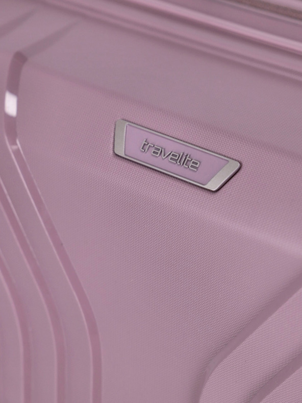 Travelite Valiză roz pentru femei Travelite Elvaa 4w M Rosé
