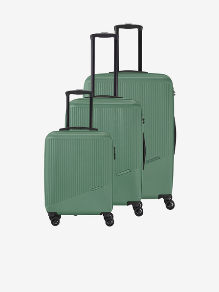 Travelite Set de trei valize de călătorie Travelite Bali S,M,L Green