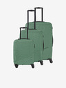 Travelite Set de trei valize de călătorie Travelite Bali S,M,L Green