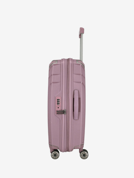 Travelite Set de trei valize de călătorie de damă roz Travelite Elvaa 4w S,M,L Rosé
