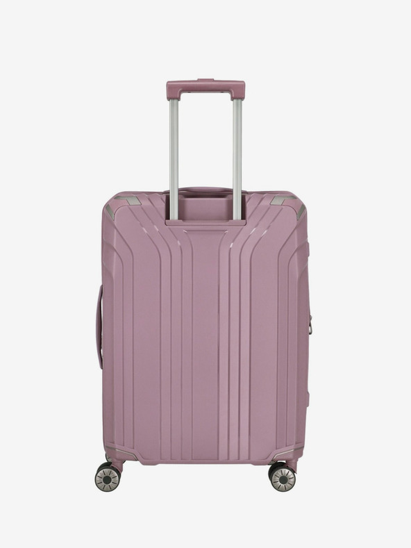 Travelite Set de trei valize de călătorie de damă roz Travelite Elvaa 4w S,M,L Rosé