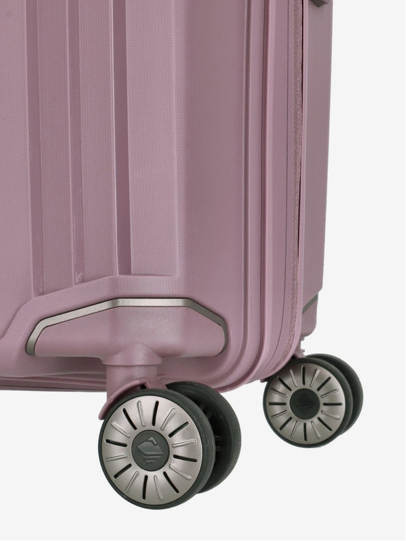 Travelite Set de trei valize de călătorie de damă roz Travelite Elvaa 4w S,M,L Rosé