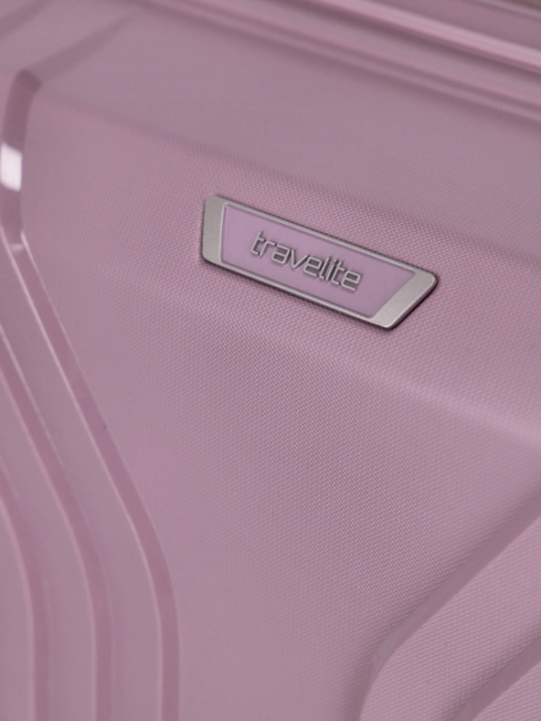 Travelite Set de trei valize de călătorie de damă roz Travelite Elvaa 4w S,M,L Rosé