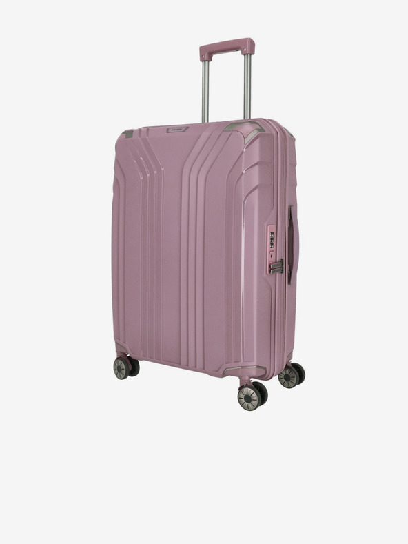 Travelite Set de trei valize de călătorie de damă roz Travelite Elvaa 4w S,M,L Rosé