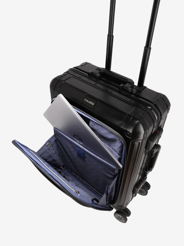 Travelite Negru Travelite Next 4w S Valiză cu buzunar frontal