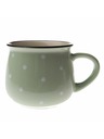 Casa de Engel Cană ceramică - verde deschis cu buline, 770ml, 6/24
