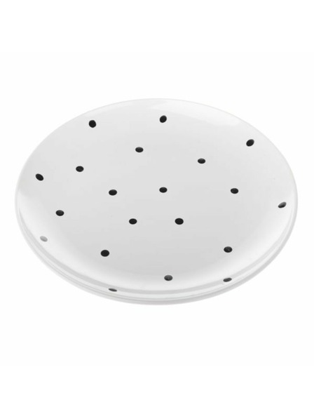 Casa de Engel Farfurie ceramică, albă cu buline negre, 12/24
