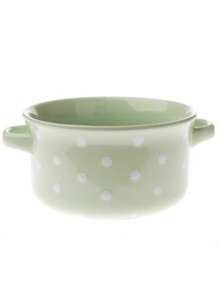 Casa de Engel Bol ceramic - verde deschis cu buline, 6/24