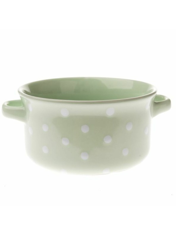 Casa de Engel Bol ceramic - verde deschis cu buline, 6/24