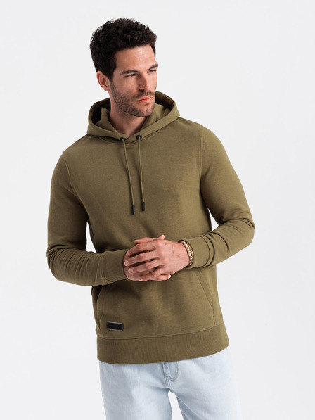 Ombre Clothing Hanorac cu glugă și buzunar din bumbac BASIC pentru bărbați Ombre Clothing